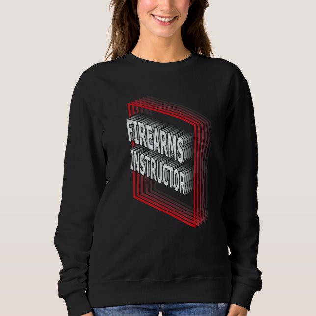 Sudadera Título de trabajo de instructor de armas de fuego  (Anverso)