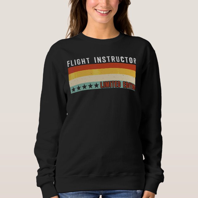 Sudadera Título de trabajo de instructor de vuelo profesión (Anverso)