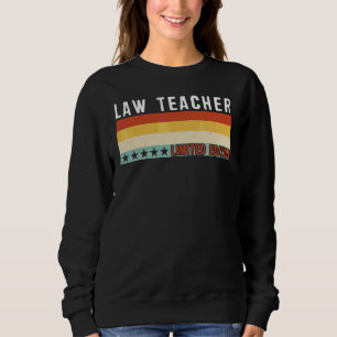 Sudadera Título de trabajo de profesor de derecho Profesión