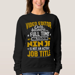 Sudadera Título de trabajo del editor de vídeo