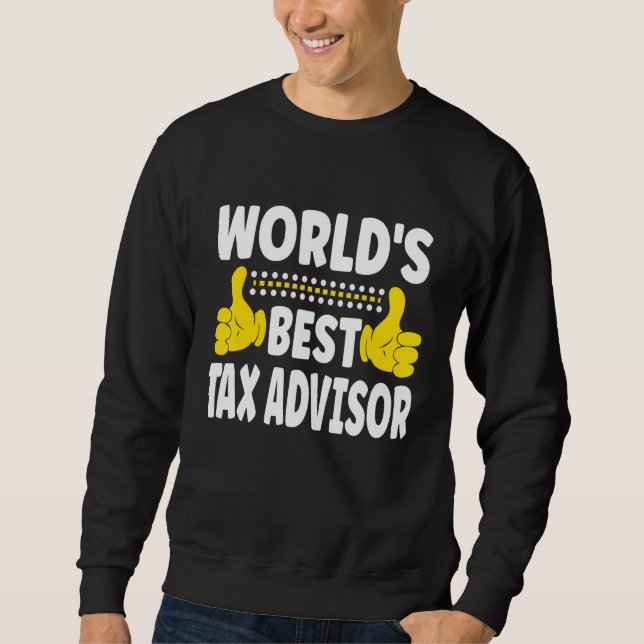 Sudadera Título de trabajo profesión impuestos Asesor fisca (Anverso)