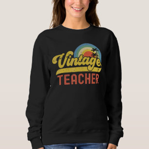 Sudadera Título de trabajo retro profesión puesta de sol vi