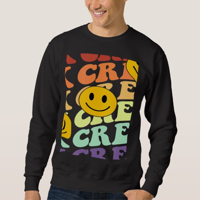 Sudadera Tk crew squad retro smile face Back To School kind (Anverso)