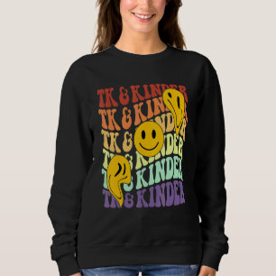 Sudadera TK y Kinder cara sonriente retro Volver a la escue