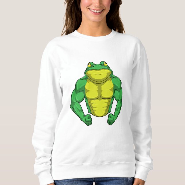 Sudadera Toad as Bodybuilder con músculos grandes (Anverso)