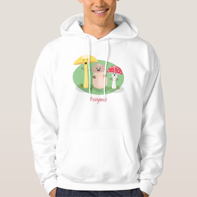 Sudadera Toadstool de hongos de hongo de kawaii (Anverso)
