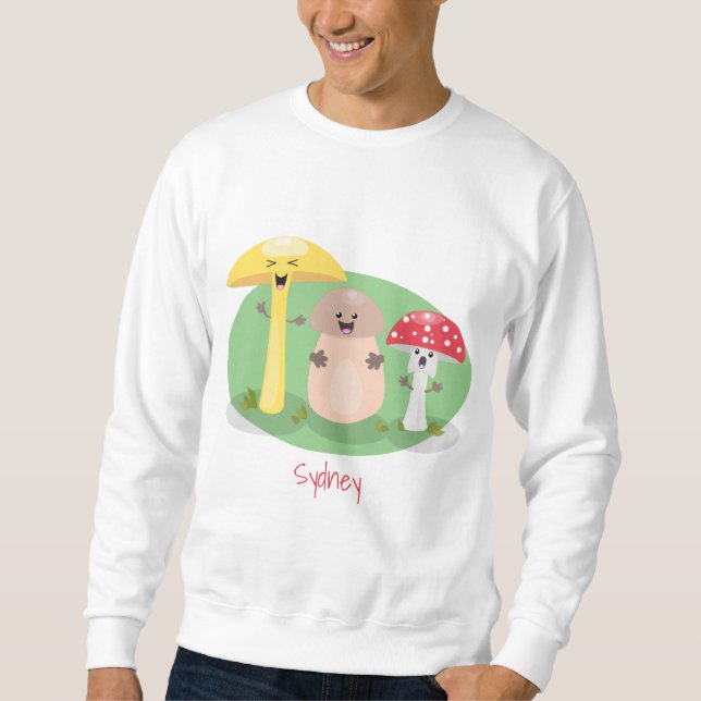 Sudadera Toadstool de hongos de hongo de kawaii (Anverso)