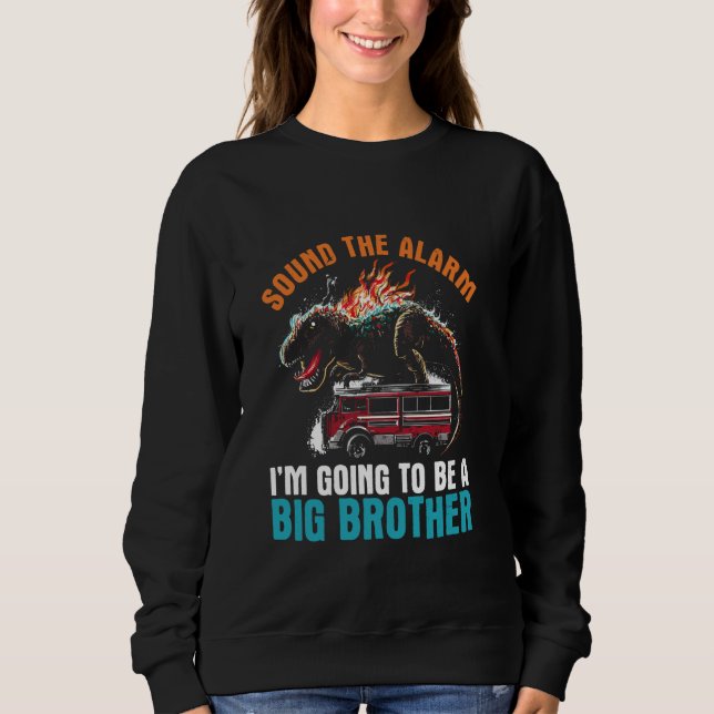Sudadera Toca la alarma voy a ser un hermano mayor - bebé (Anverso)