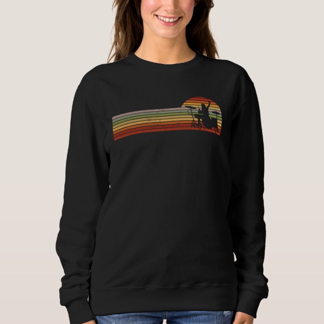 Sudadera Toca Tambores Retro Músico de Batería Percusionist (Anverso)