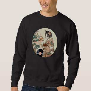 Sudadera Tocadiscos de vinilo gato retro dueño colección de