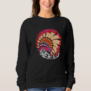 Sudadera Tocados indígenas de indios americanos de montañas