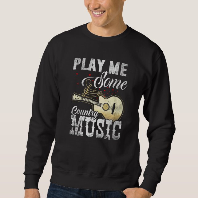 Sudadera Tócame algo de música country  4 (Anverso)