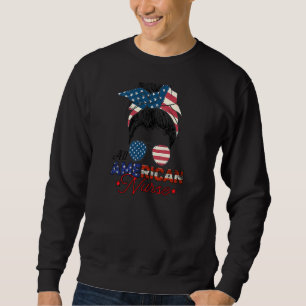 Sudadera Toda la enfermera norteamericana 4 de julio desord