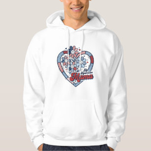 Sudadera Toda Mamá Americana Diseño de Camiseta de Flor Pat