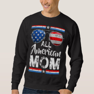 Sudadera Todas Las Mamas Americanas Bandera Estadounidense 