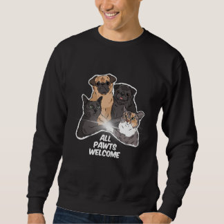 sudadera todas las patas bienvenidas sin logo