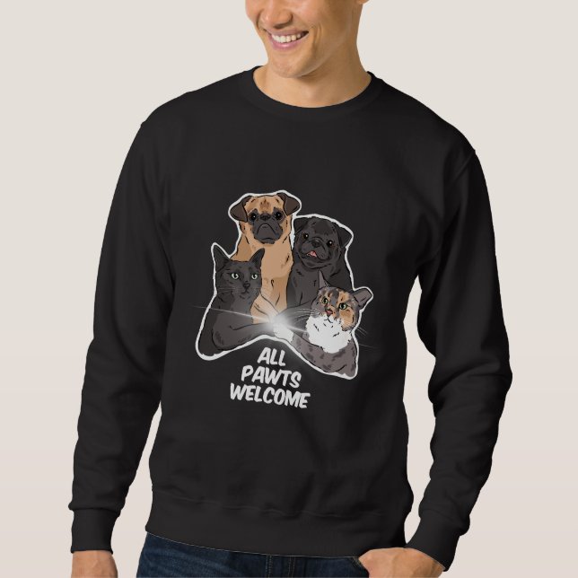 sudadera todas las patas bienvenidas sin logo (Anverso)