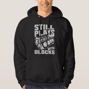 Sudadera Todavía Juega Con Bloques Coche De Carreras Mecáni