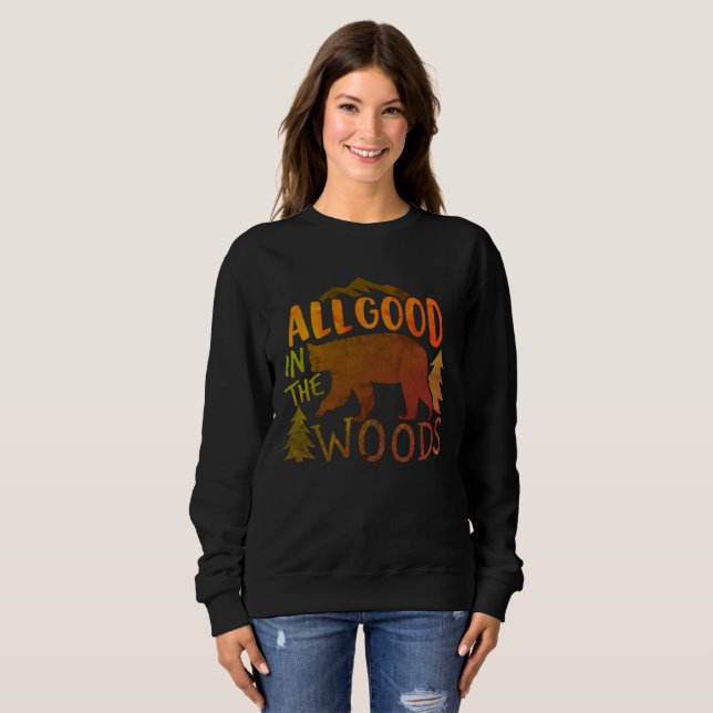 Sudadera Todo Bien En El Bosque De Los Bosques De Bosques D (Anverso completo)