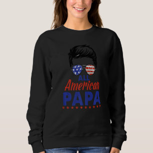 Sudadera Todo el Papa Americano Abuelo Gafas De Sol Bandera