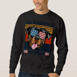 Sudadera Todo El Rottweiler Estadounidense Papá Bandera Ee.
