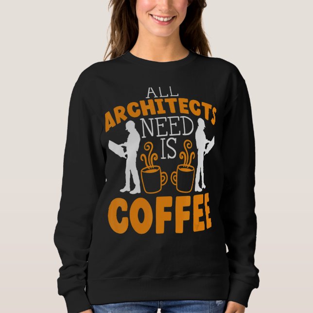 Sudadera Todo Lo Que Necesitan Los Arquitectos Es Café Arqu (Anverso)