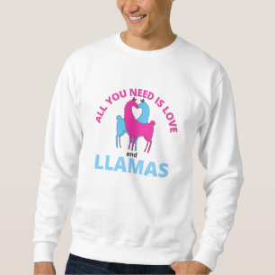 Sudadera Todo Lo Que Necesitas Es Amor Y Llamas Animales Cu