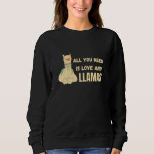 Sudadera Todo Lo Que Necesitas Es Amor Y Llamas Animales Cu