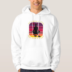 SUDADERA TODO LO QUE NECESITO ES AMOR, YOGA Y UN PERRO.
