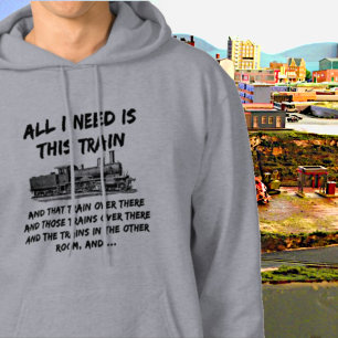 Sudadera Todo Lo Que Necesito Este Ferrocarril Funny Del Mo