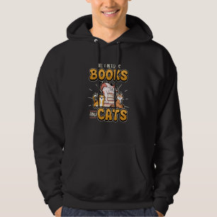 Sudadera Todo Lo Que Necesito Son Libros Y Gatos Adorables 