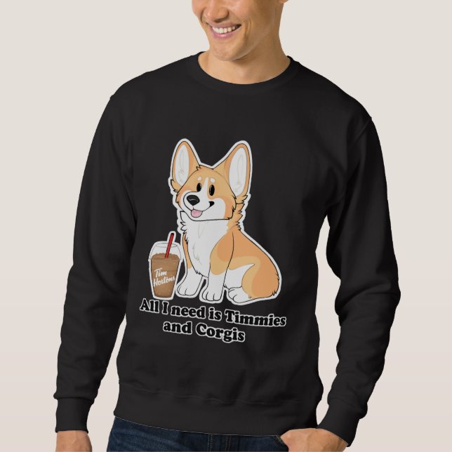 Sudadera Todo Lo Que Necesito Son Tiempos Y Corgis (Anverso)
