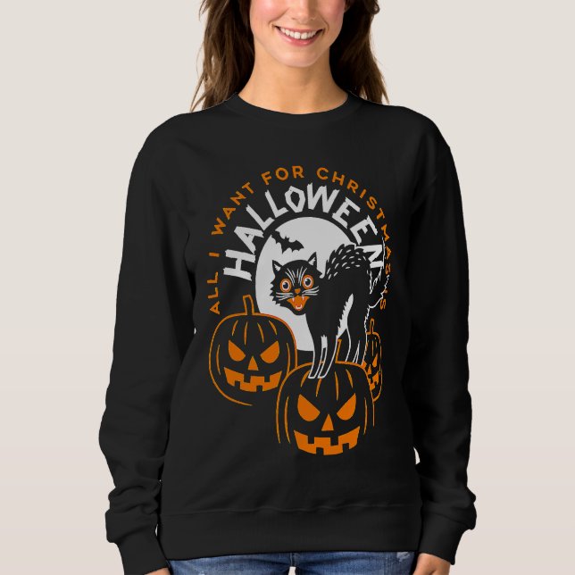 Sudadera Todo Lo Que Quiero De Los Navidades Es Calabaza De (Anverso)