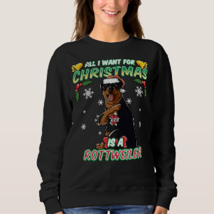 Sudadera Todo Lo Que Quiero De Los Navidades Es Un Rottweil
