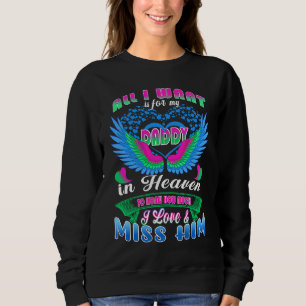 Sudadera Todo lo que quiero es para mi papá en el cielo mem