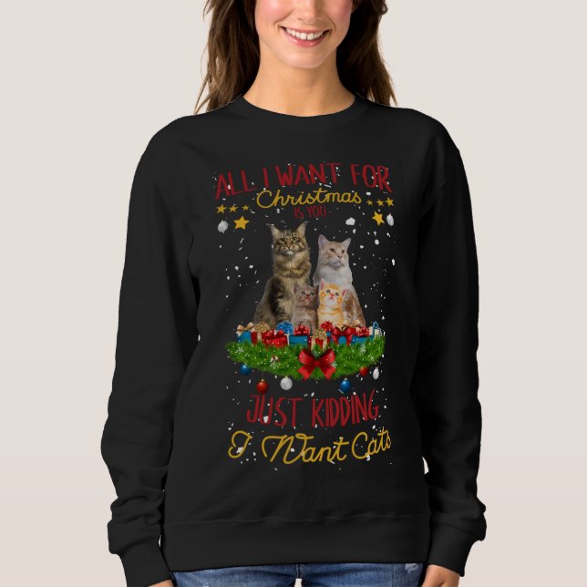 Sudadera Todo Lo Que Quiero Para Los Navidades Cortar Xmas  (Anverso)