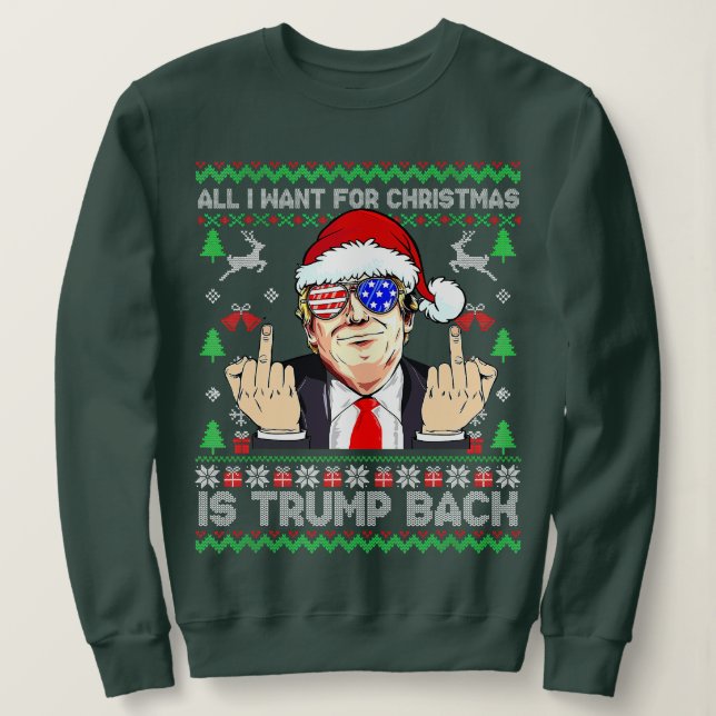 Sudadera Todo lo que quiero para los Navidades es el falso  (Anverso del diseño)
