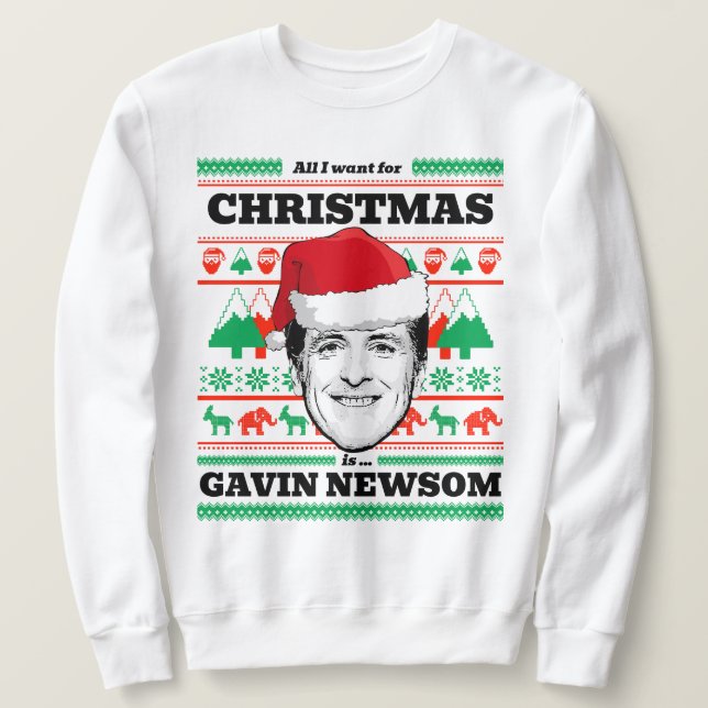 Sudadera Todo lo que quiero para los Navidades es Gavin New (Anverso del diseño)