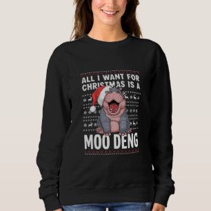 Sudadera Todo lo que quiero para los Navidades es un Moo De