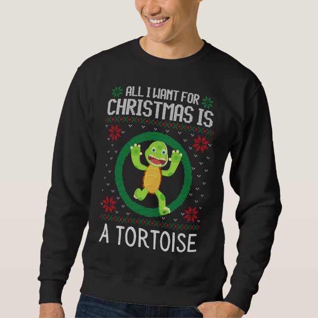 Sudadera Todo lo que quiero para los Navidades es una tortu (Anverso)