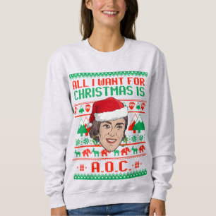 Sudadera Todo lo que quiero para Navidad es AOC