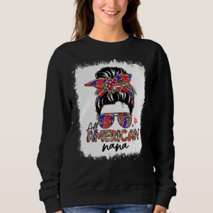 Sudadera Todo Norteamericano Nana Messy Bun Tie Dye Bandera