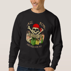 Sudadera Todo Por Ron Y Rum Para Todos (Calavera Y Hueso)