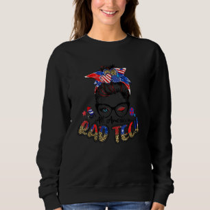 Sudadera Todo Tech Rad Americano Moño Desordenado Bandera D