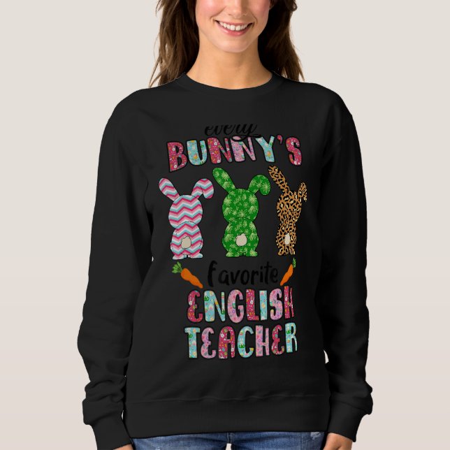Sudadera Todos Los Bunnys Son Profesores De Inglés Favorito (Anverso)