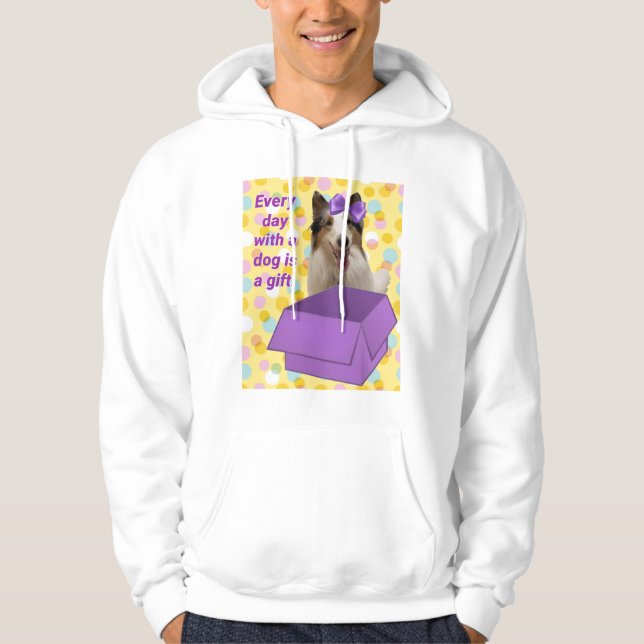 Sudadera Todos los días con un perro es un regalo (Anverso)