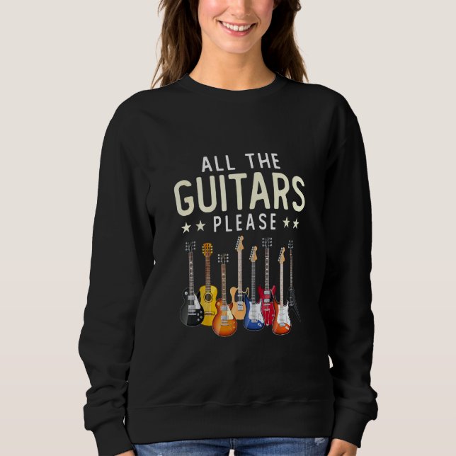 Sudadera Todos Los Guitares Por Favor Camisas De Guitarra P (Anverso)
