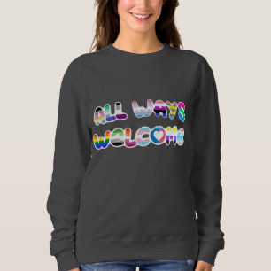 Sudadera Todos los modos bienvenida a la inclusión LGBTQIA+