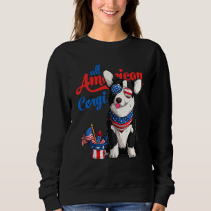 Sudadera Todos Los Norteamericanos Corgi Usa Gafas De Sol 4