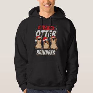 Sudadera Todos Los Otter Reindeer Funny Sea Otters Christm